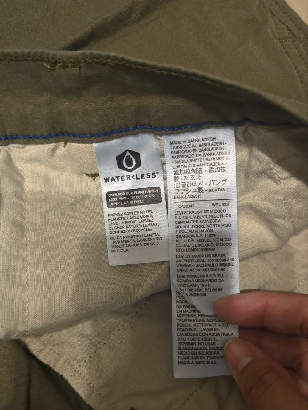 Lot of 2 Levi's XX Chino Shorts Size 38 Beige Olive Green